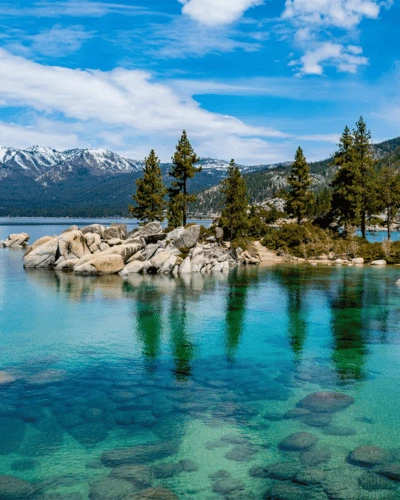 crystal-clear waters
